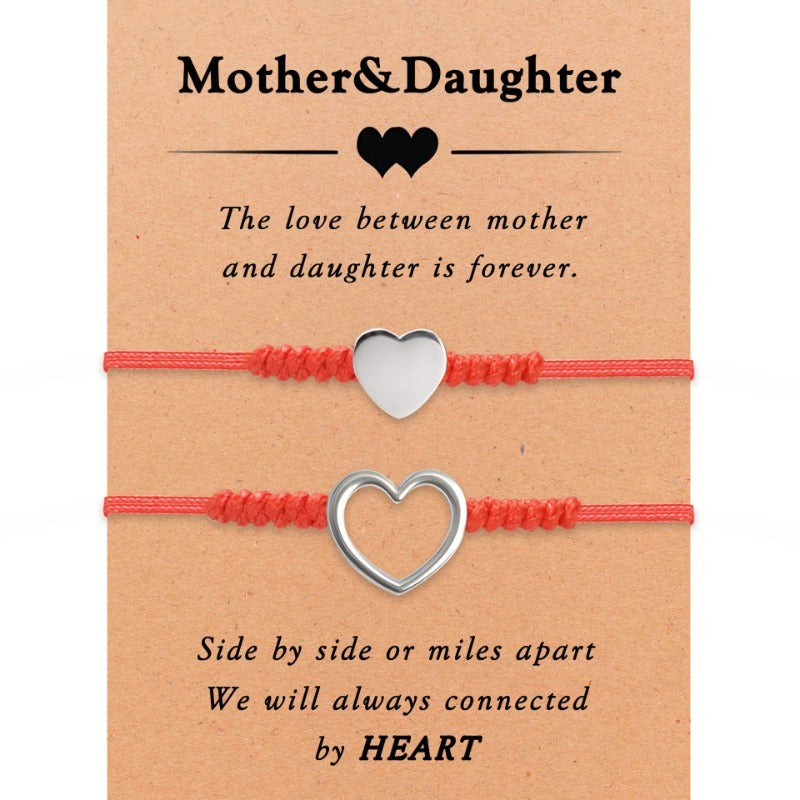 Wholesale Stainless Steel Hollow Heart Bracelet Set